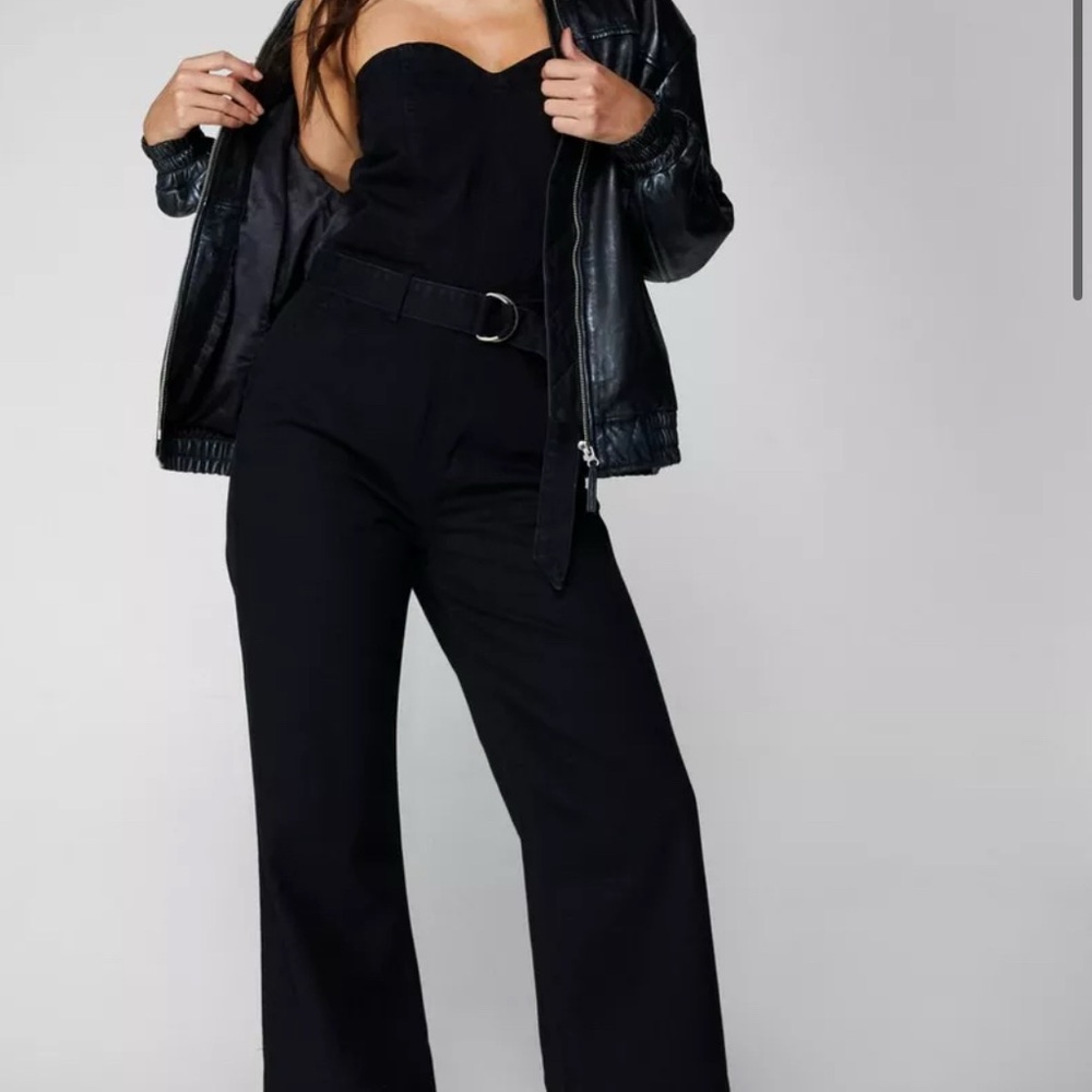 NWT Nasty Gal Bandeau Denim Jumpsuit- US 4